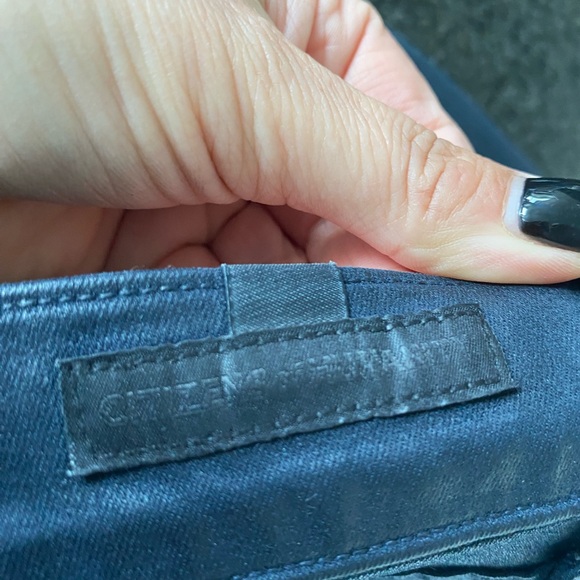 CITIZENS OF HUMANITY  High Rise Skinny Coated Jean , BLACK BLUE, 28 , EUC - Picture 7 of 11